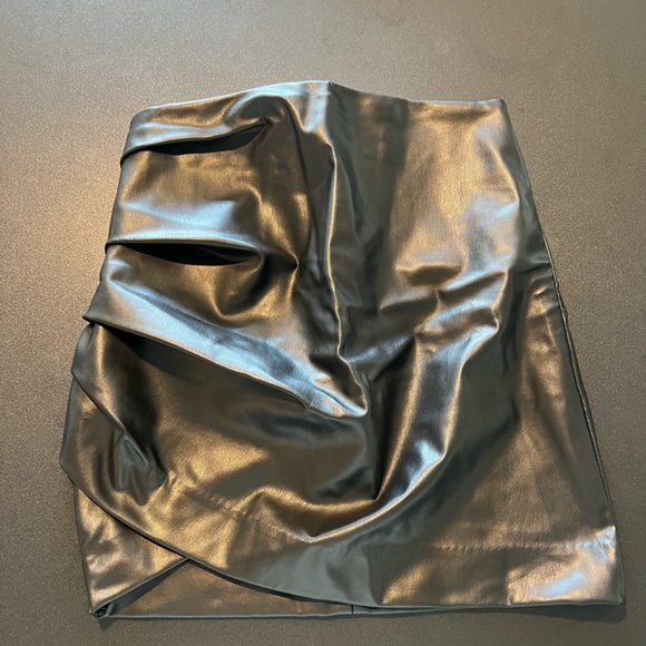 H&M Skirts Leather Mini Skirt Poshmark